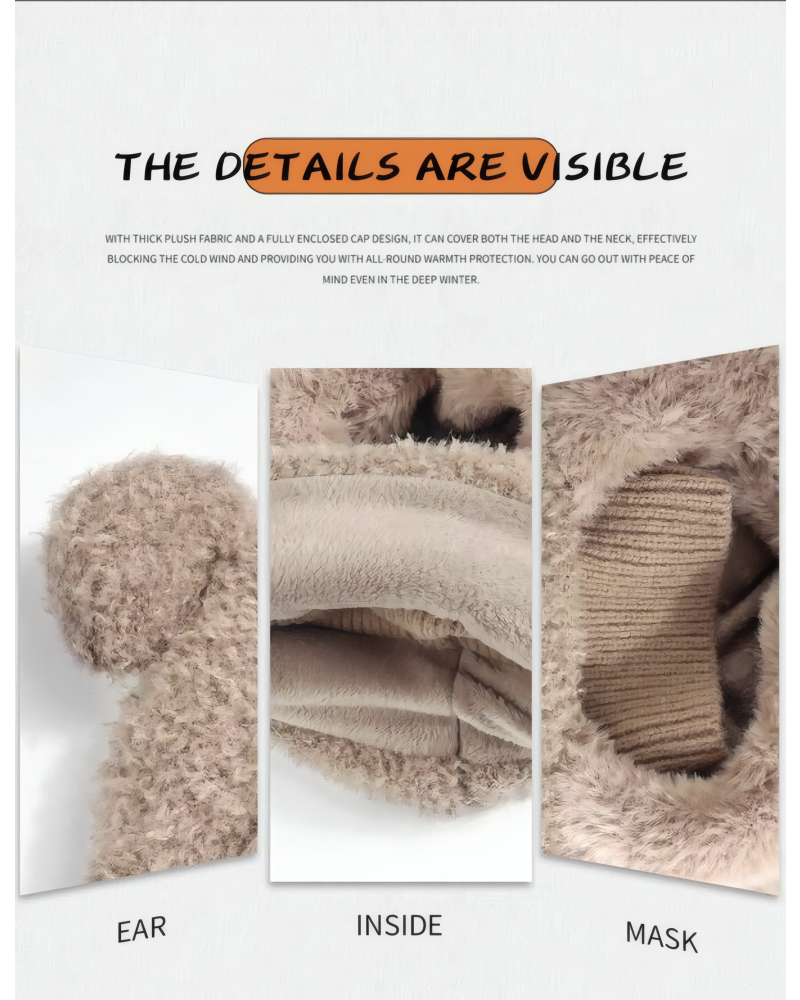 Bear-ear Windproof Hat