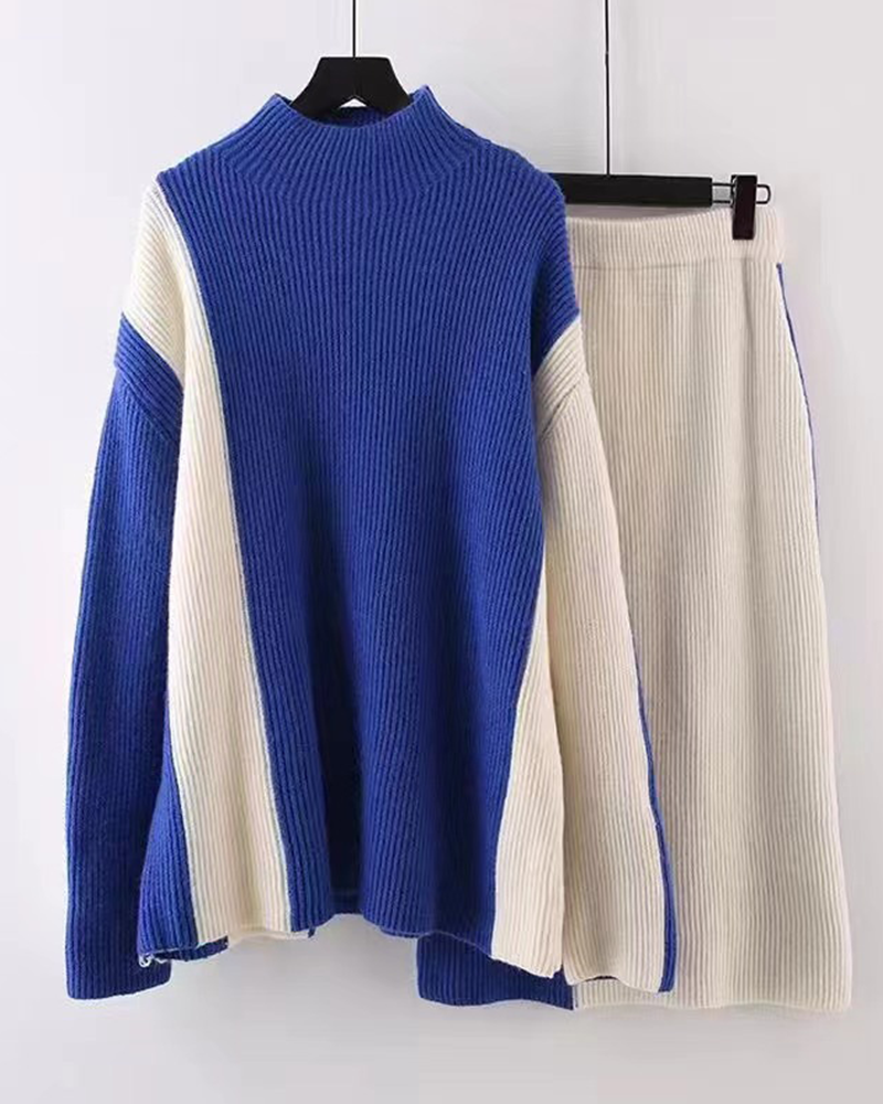Glamourous Knit Skirt Set