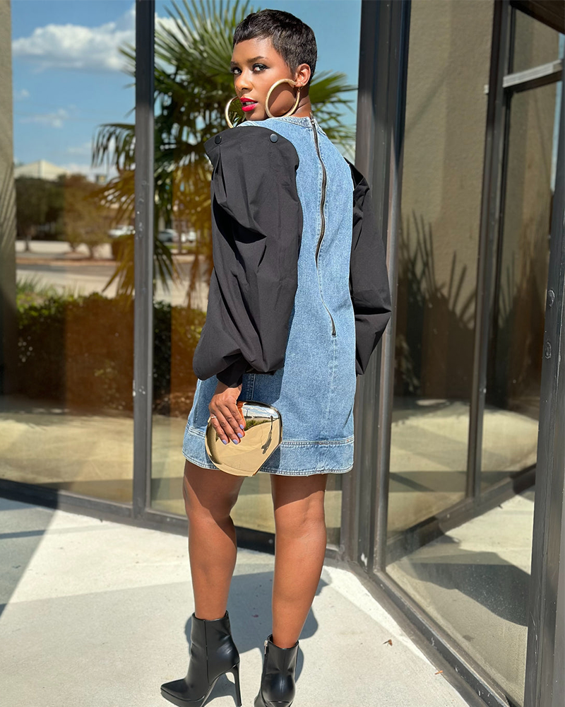 Multi Denim Dress