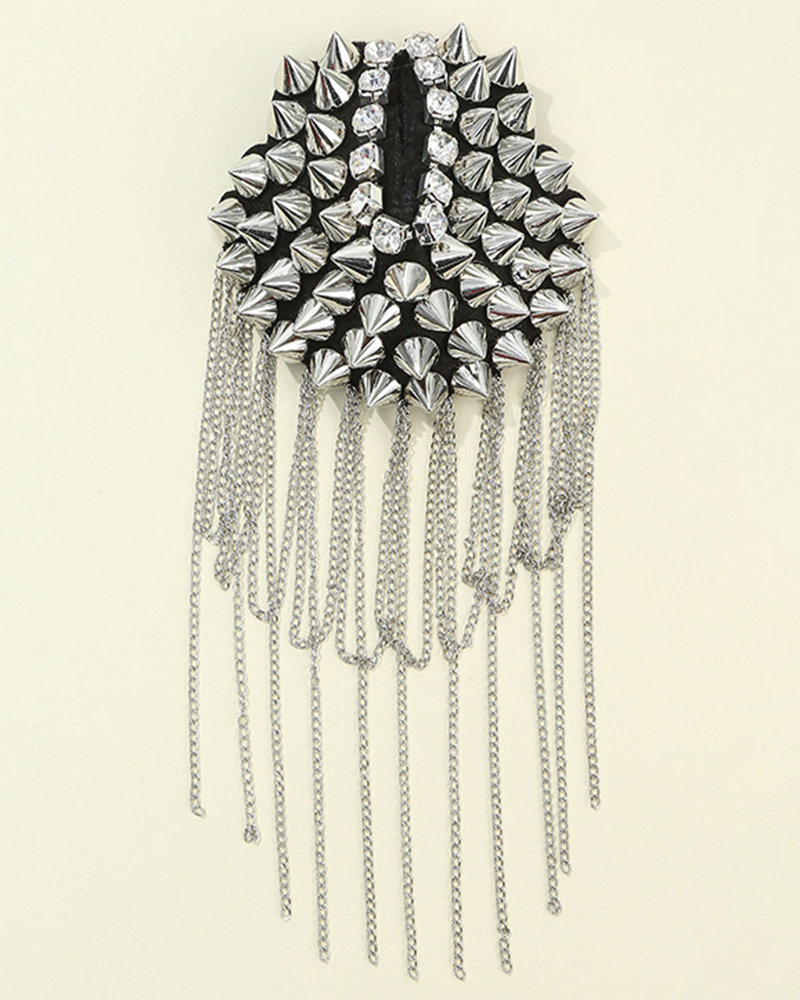 Diamonds Tassel Shoulder Boat Brooches