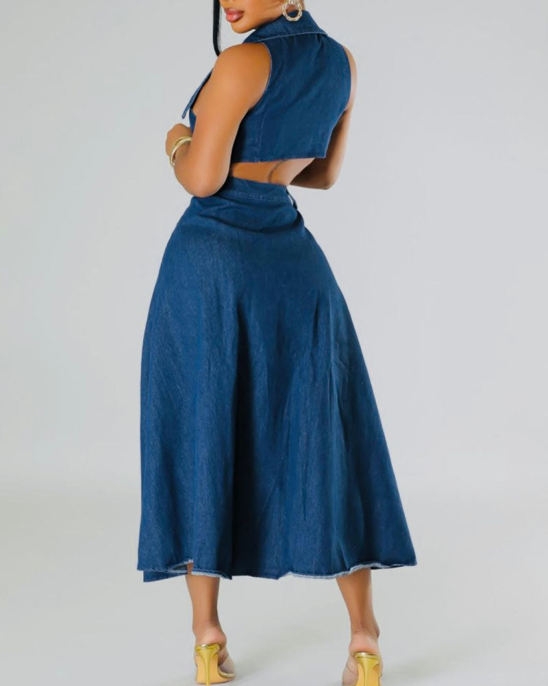 Jaslyn Babe Denim Dress