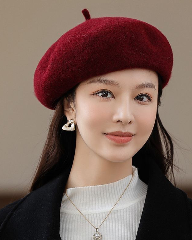 Fall Plaid Beret