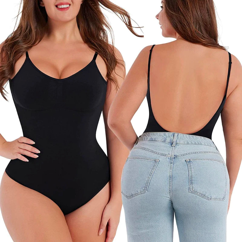 Tummy Control Backless Bodysuit