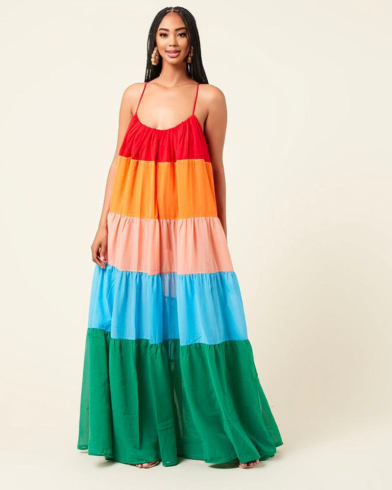 Greece Colorblock Dress