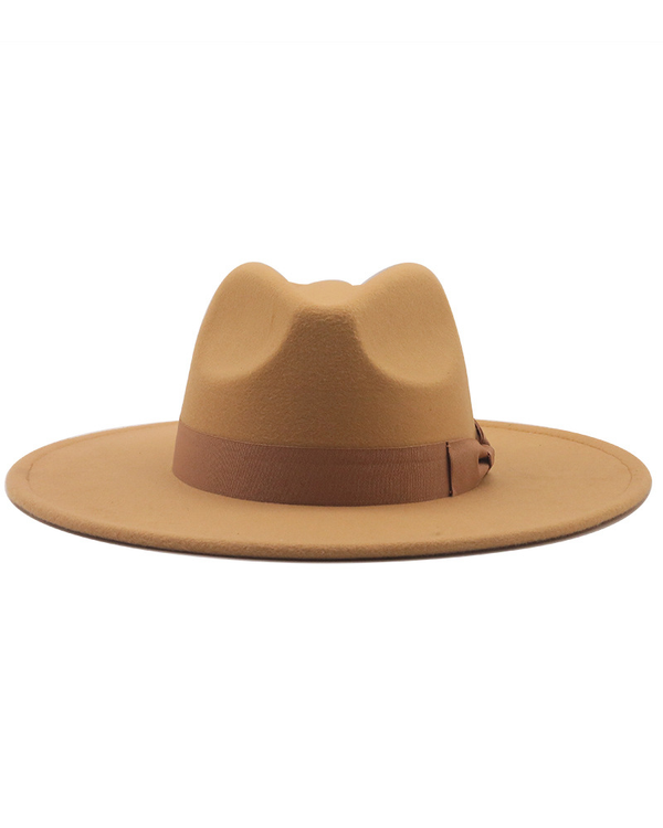 Bow Solid Color Fedora