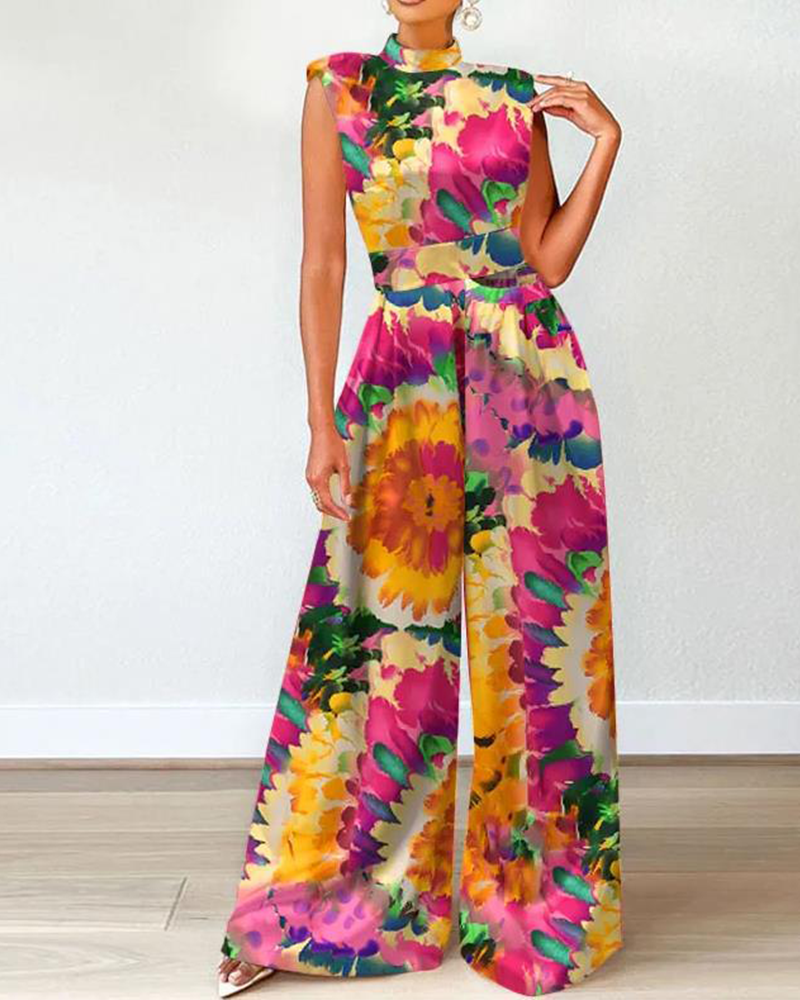 Rainbow Flower Jumpsuit