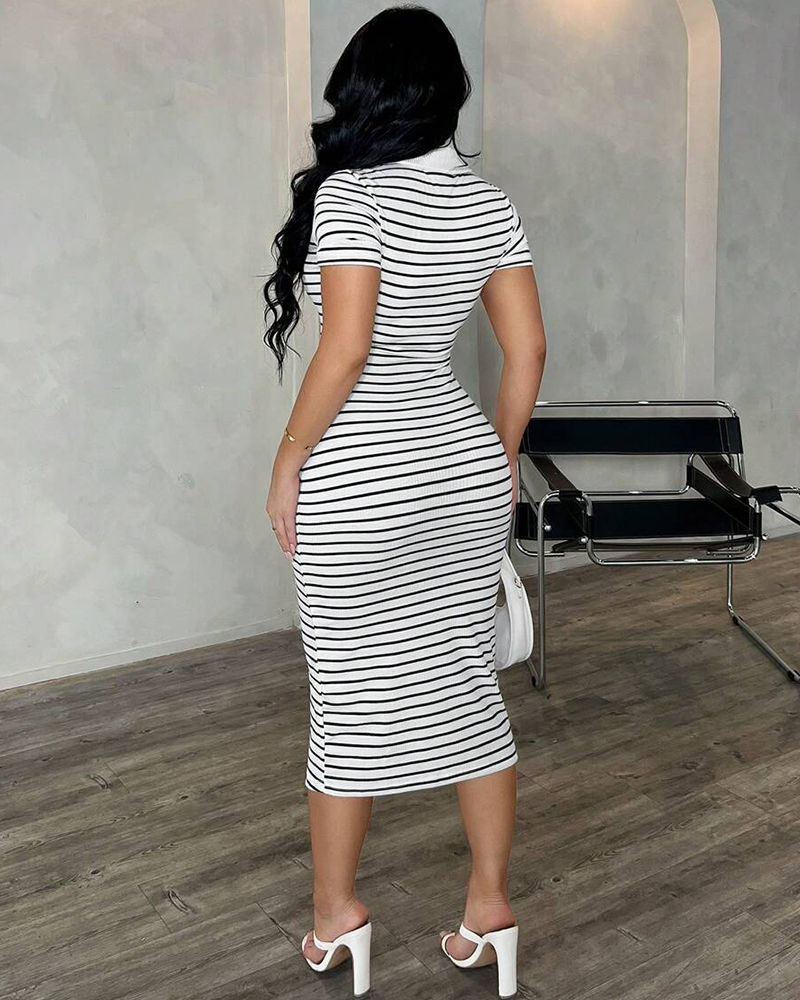 Stripe Polo Dress