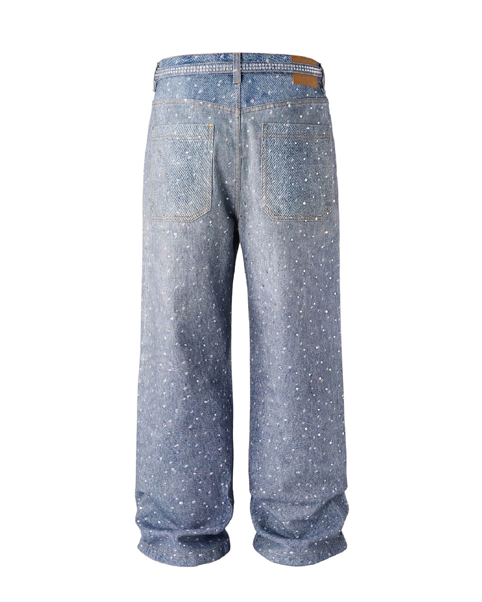 Rhinestone Baaggy Jeans