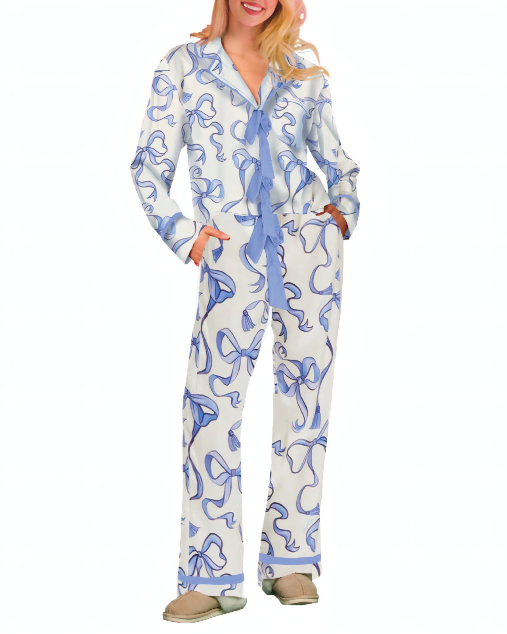 Keep It Cute Bow PJ Pant Set