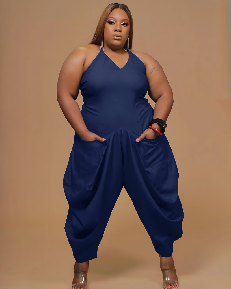 “Flirty Girl” Curvy Harem Jumpsuit