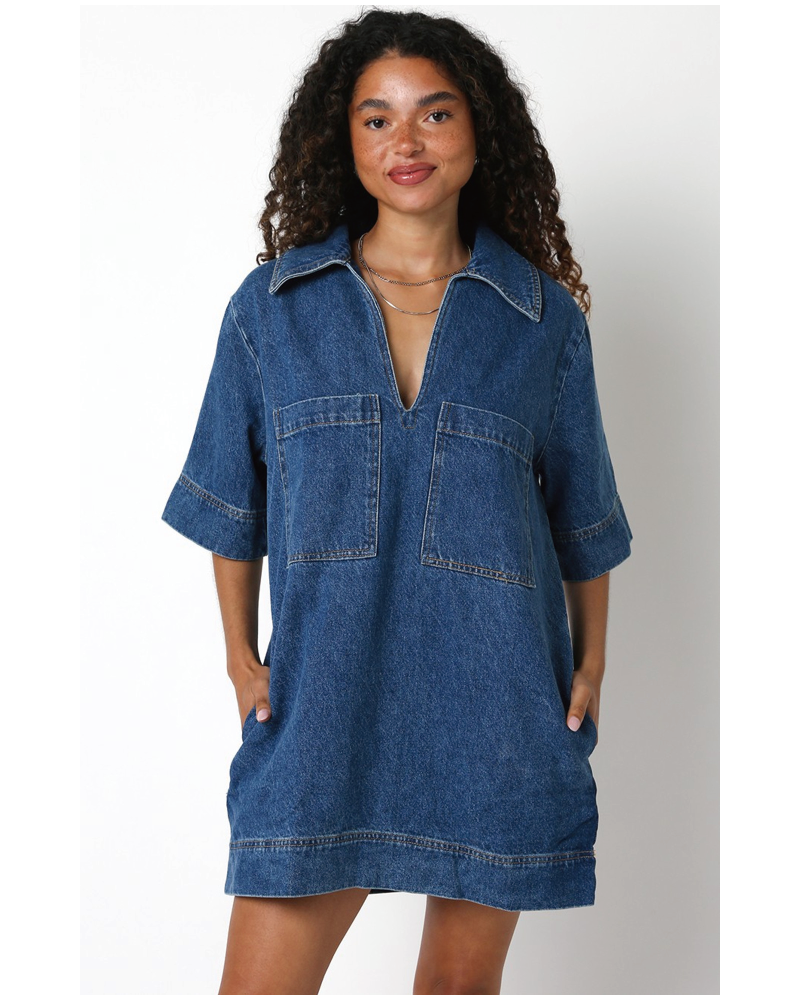 Rhythm Mini Denim Dress