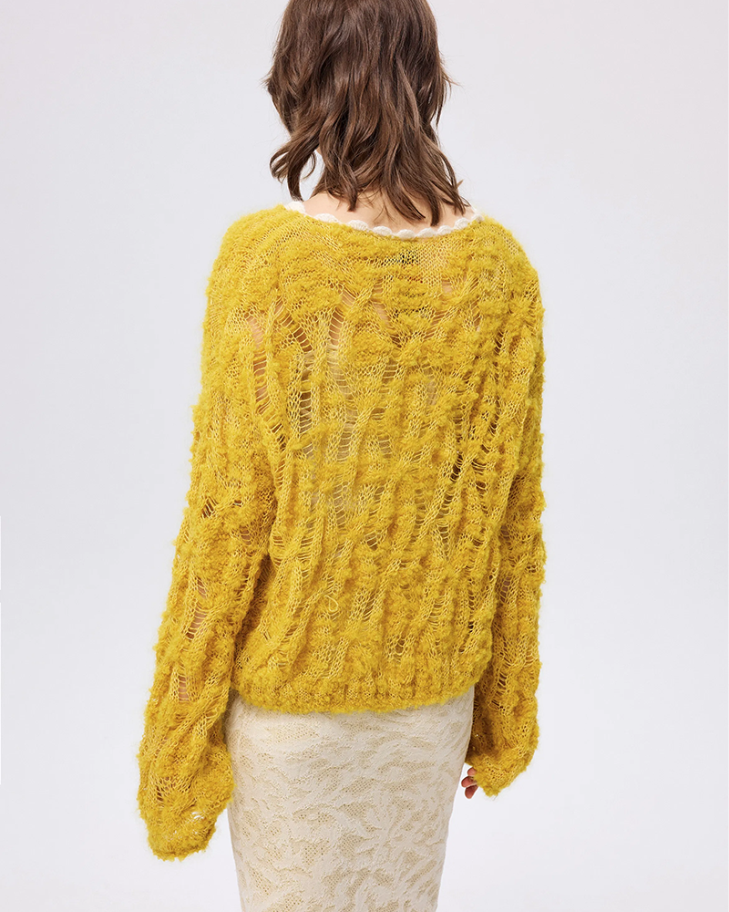 Trendy Oversized Knit Sweater