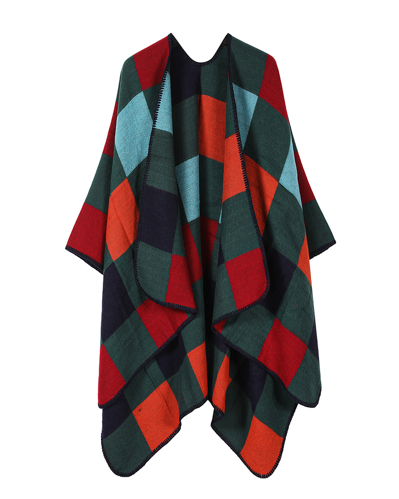 Color Weave Poncho