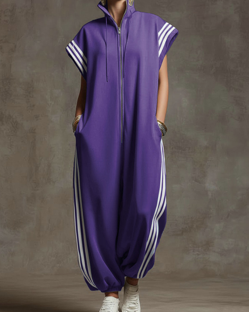 Rana Zip-Front Jumpsuit