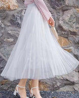 Tulle Pleated Skirt