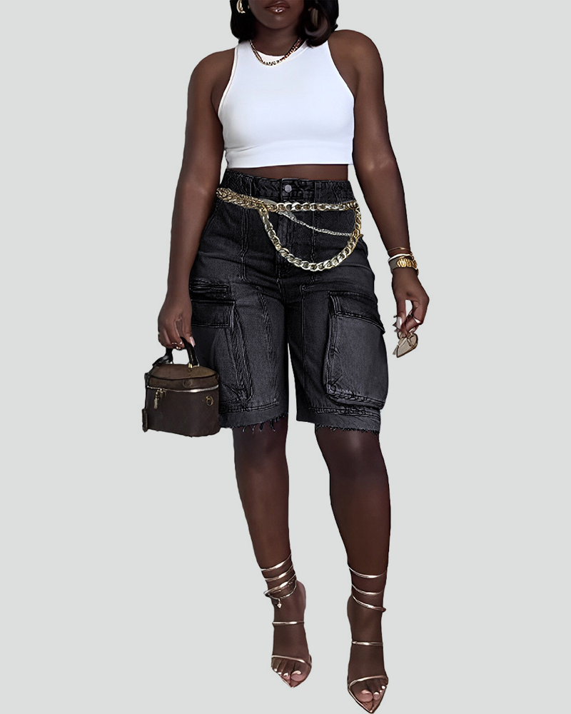 Kent Cargo Denim Shorts