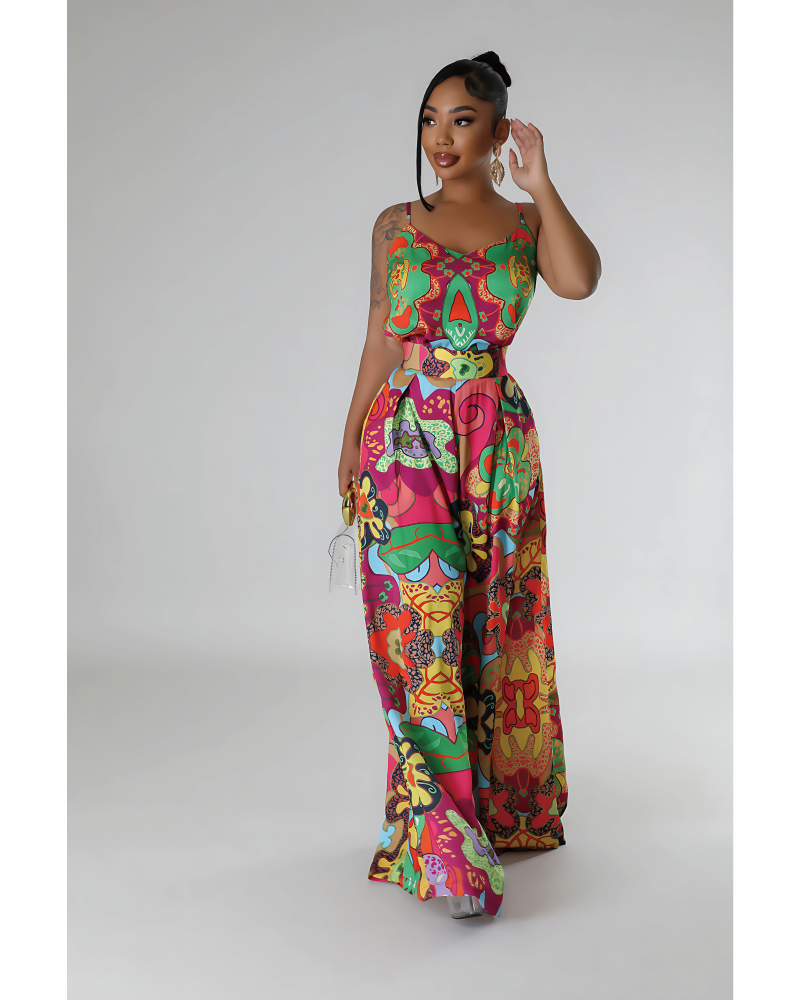 Colorful Palazzo Pants Set