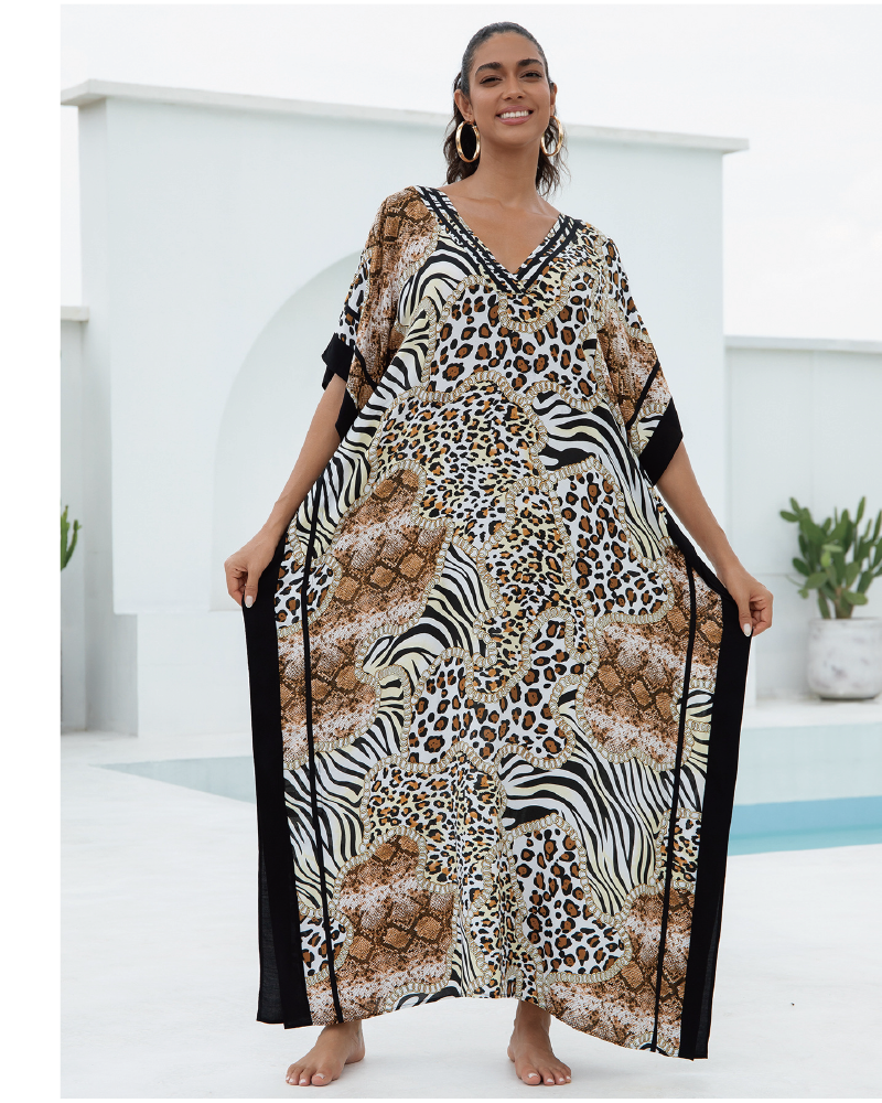 Tropical Kaftan Dress