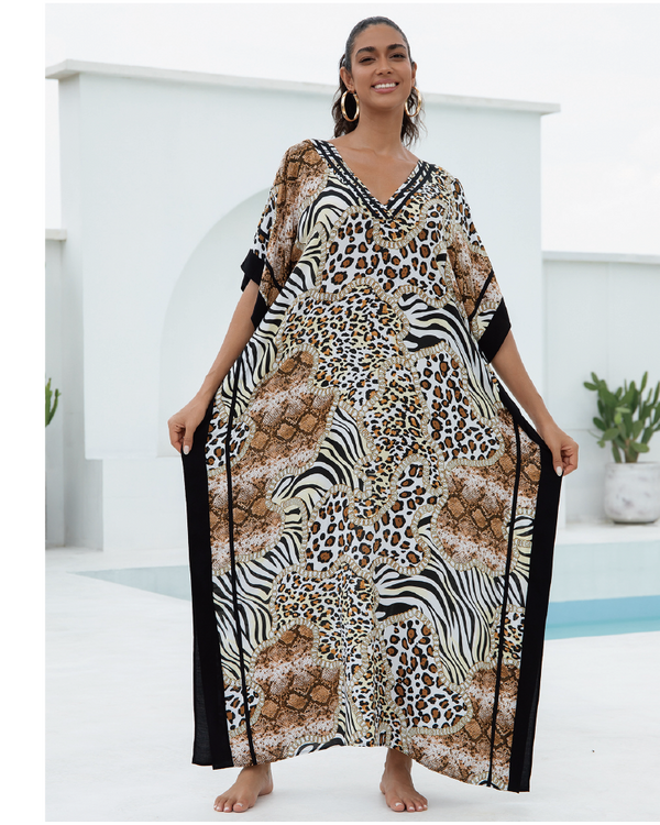 Tropical Kaftan Dress