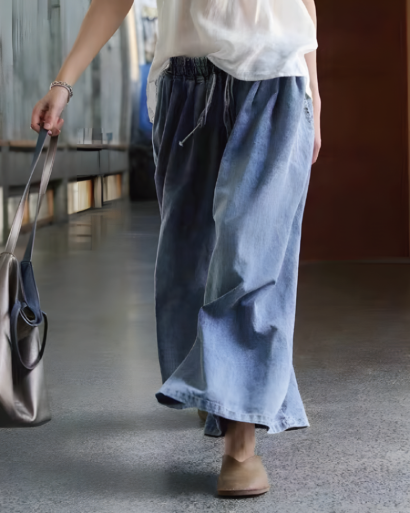 Extra Wide Leg Denim Pants