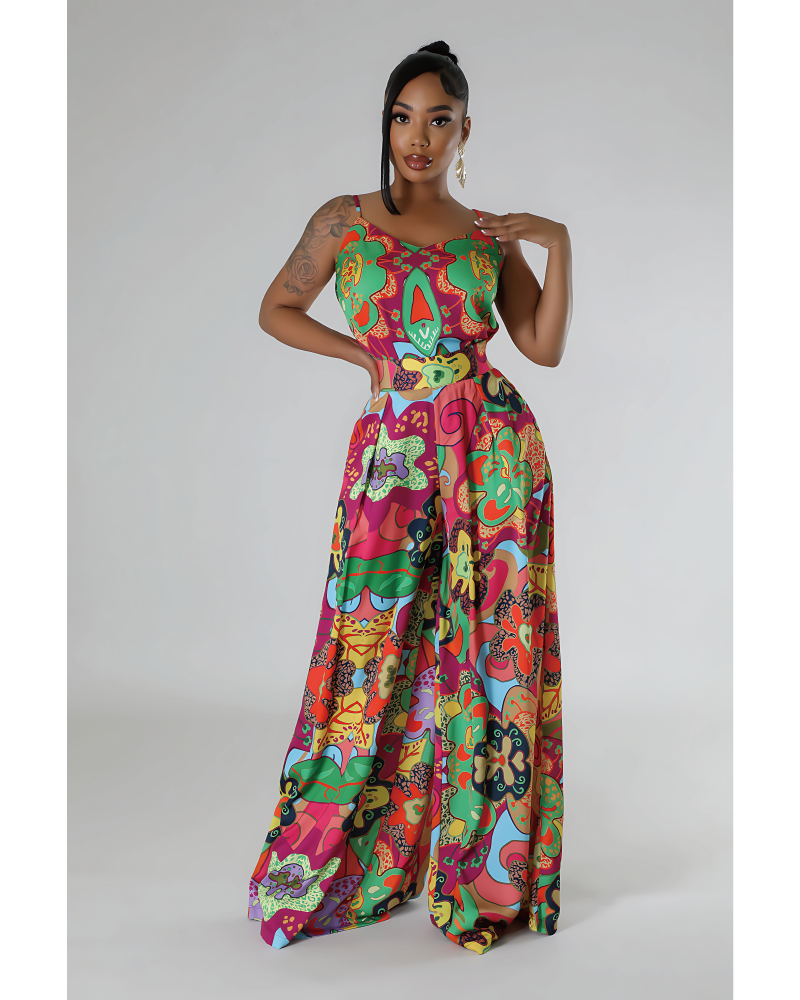 Colorful Palazzo Pants Set