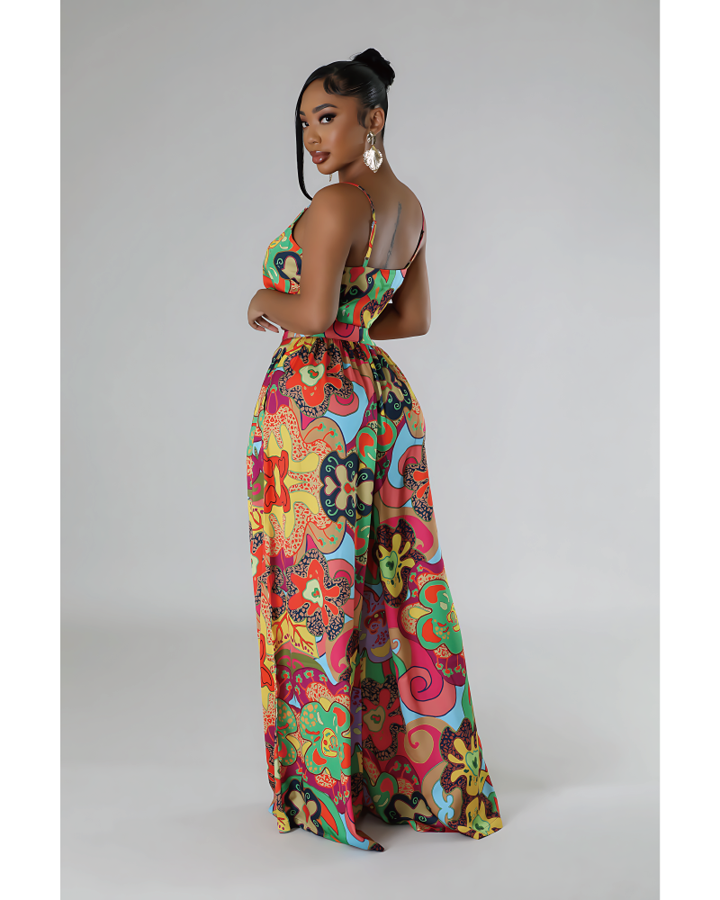 Colorful Palazzo Pants Set