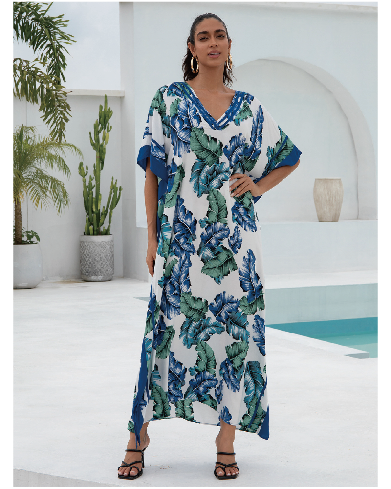 Tropical Kaftan Dress