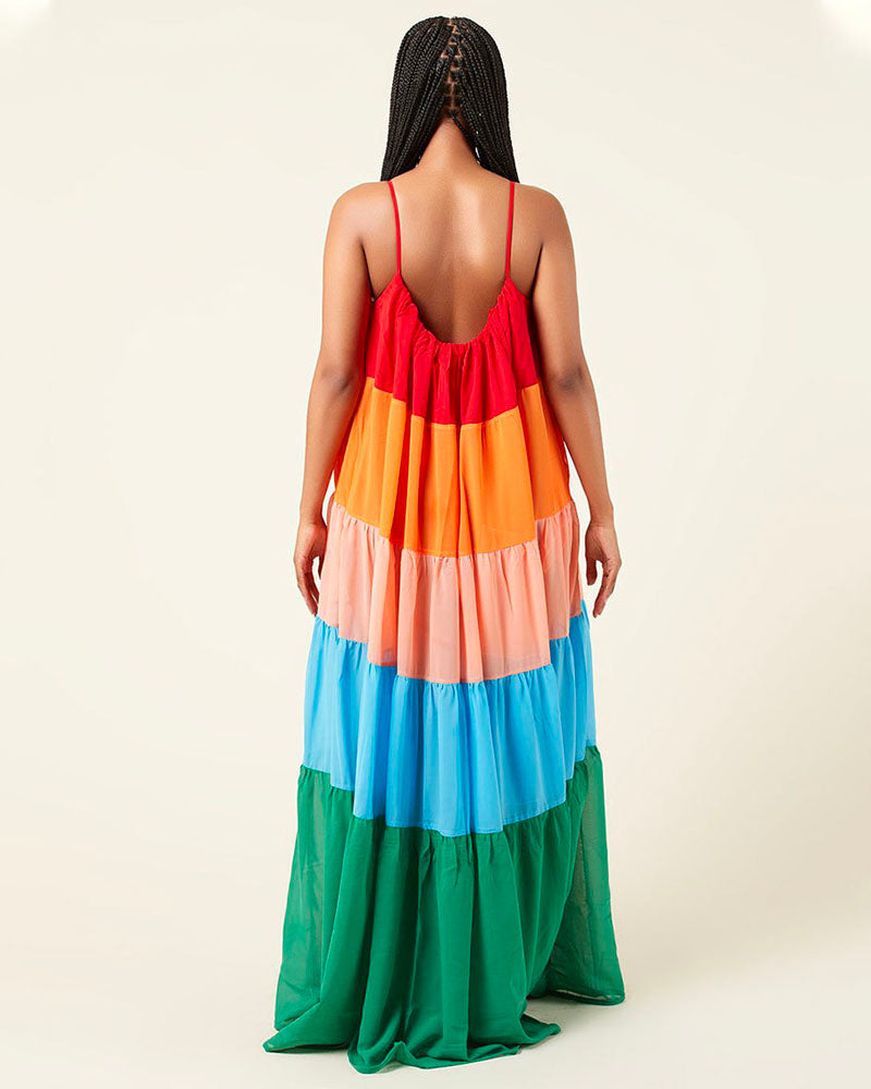 Greece Colorblock Dress