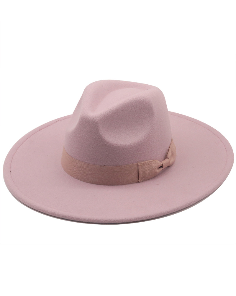 Bow Solid Color Fedora