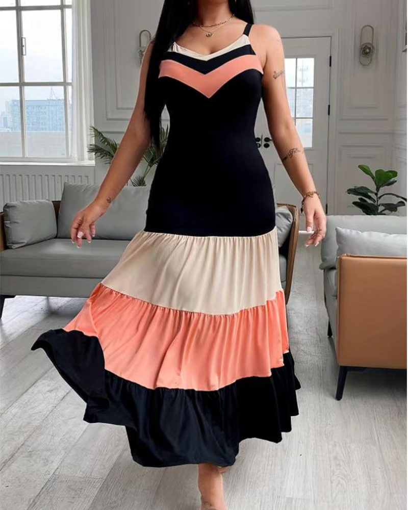 Contrast Crush Dress
