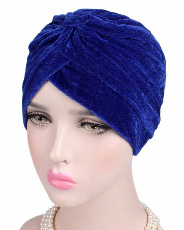 Stretch Velvet Deco Turbin Hat