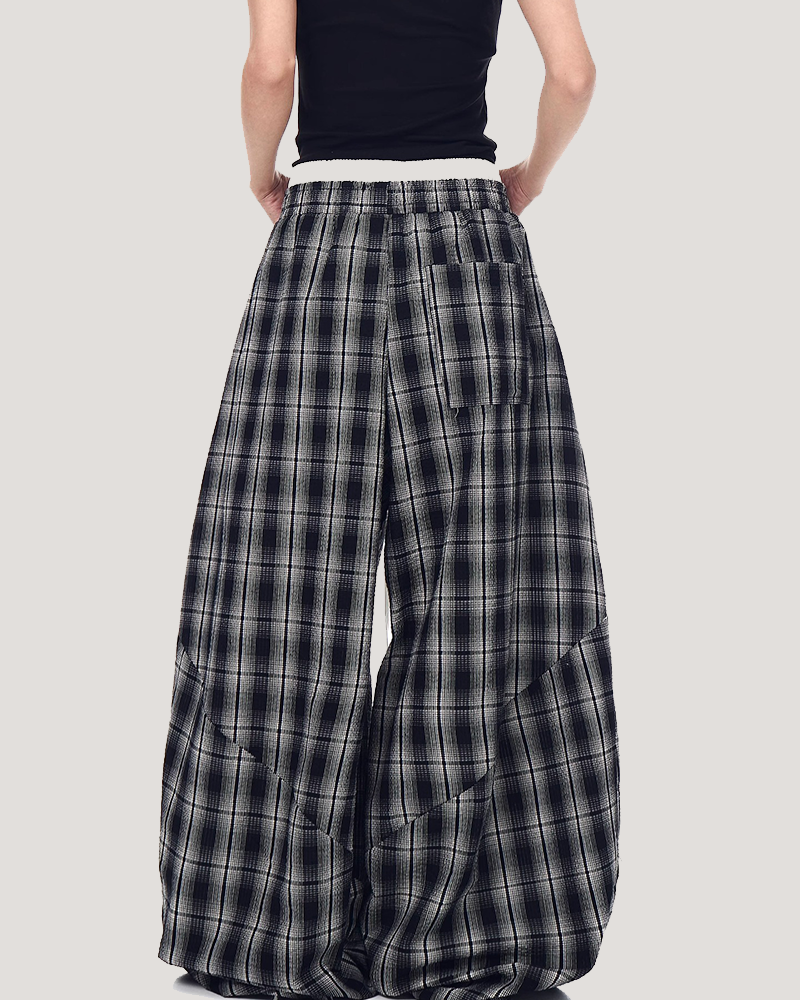 Vintage Plaid Street Sweatpants