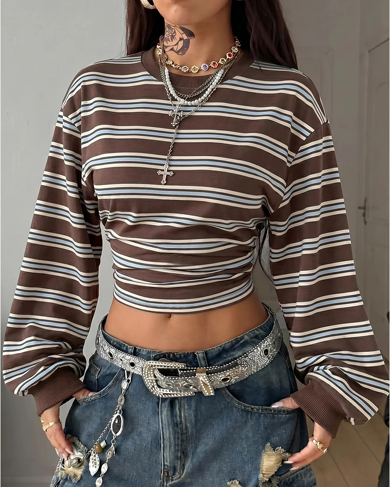 Easy Stripe Drop-Shoulder Top