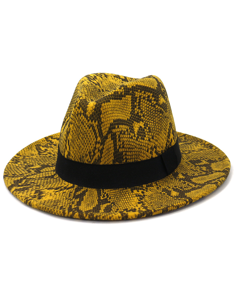 Large Brim Snake Fedora