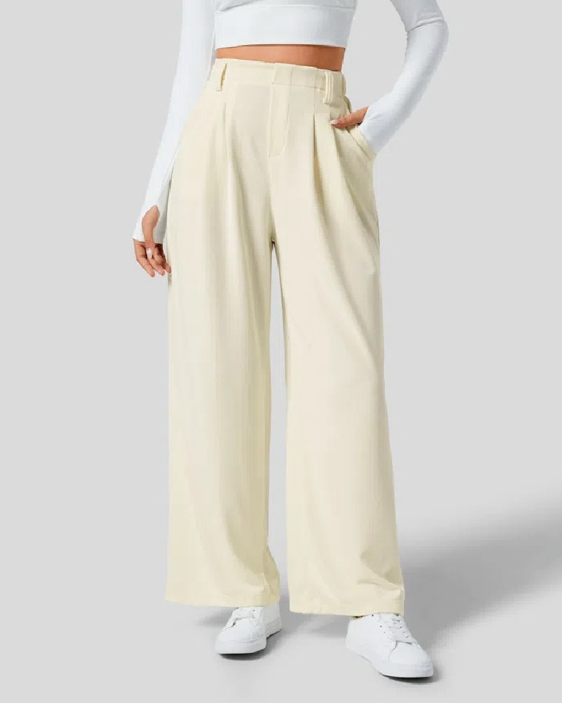 Wide Leg Waffle Work Pants