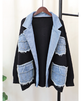 Denim Patchwork Cardigan