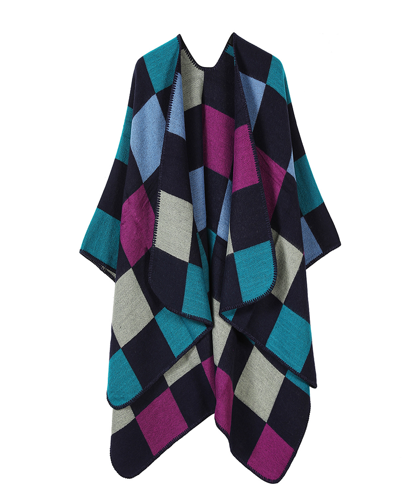 Color Weave Poncho