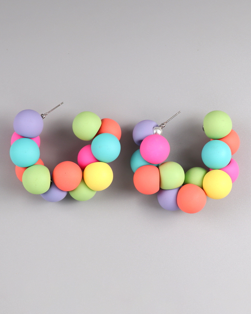 Colorful hoop earrings