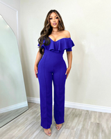 Ruffle Slim Waist Jumpsuit