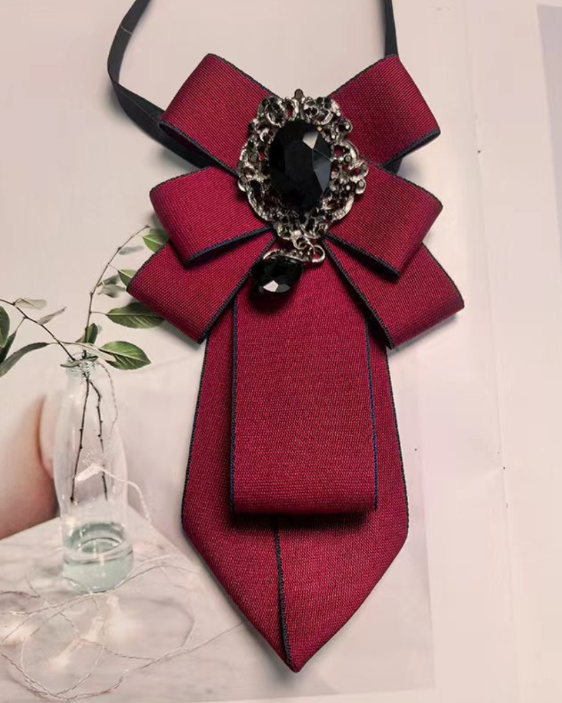 Delicate Bow Brooch Handmade Tie