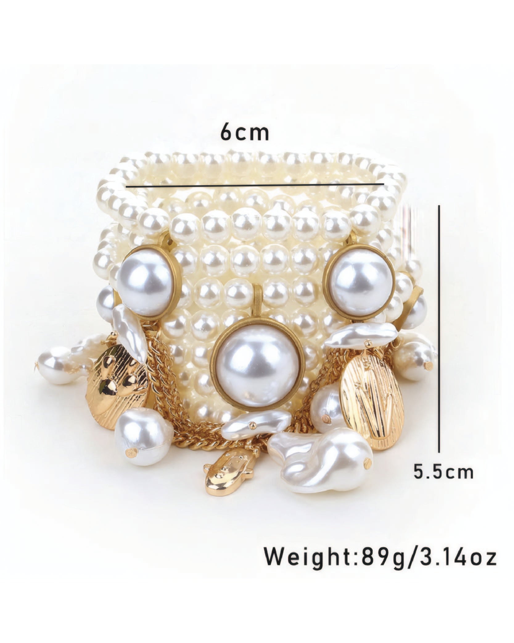Opulent Pearl Cluster Bracelet&Collar Set