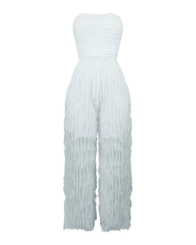 Do It Better Tube Ruffle Jumpsuit