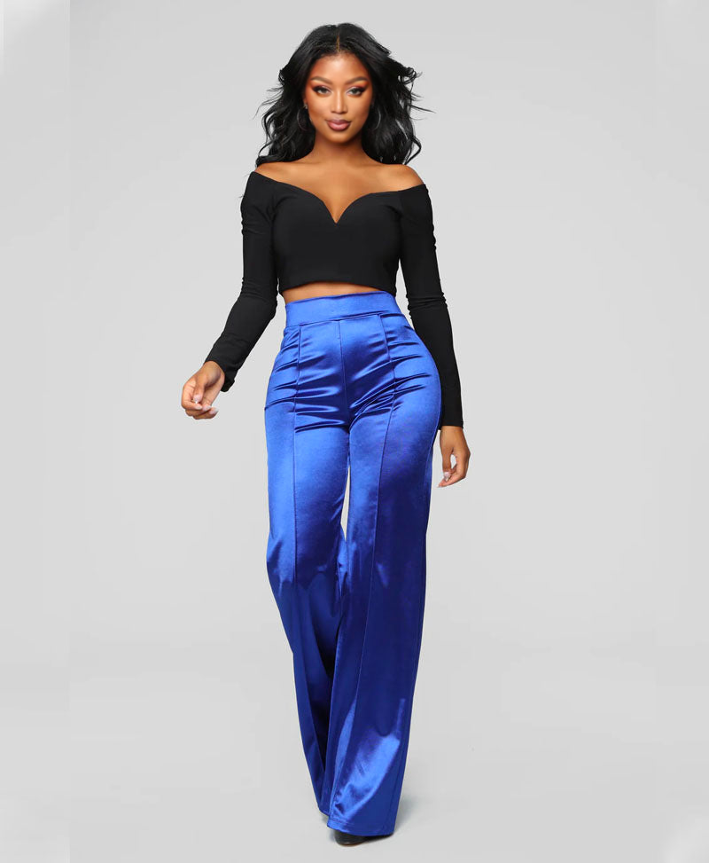 Make A Wish Stretch Satin Pants – Snazzyin