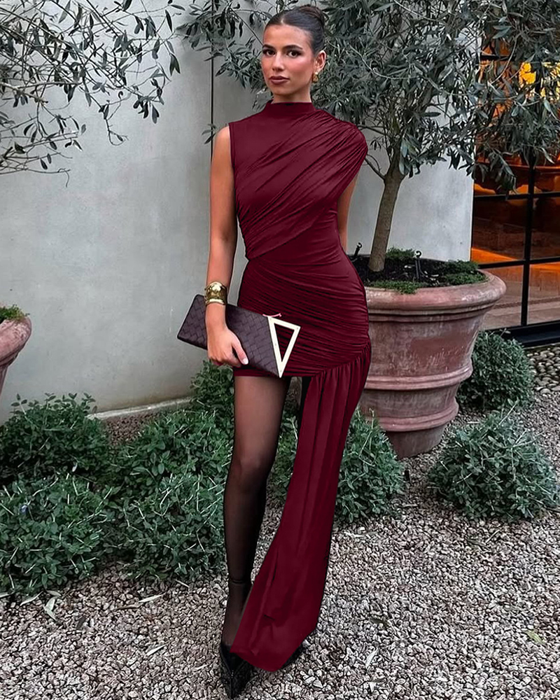Fluid Tie Sculpt Dress