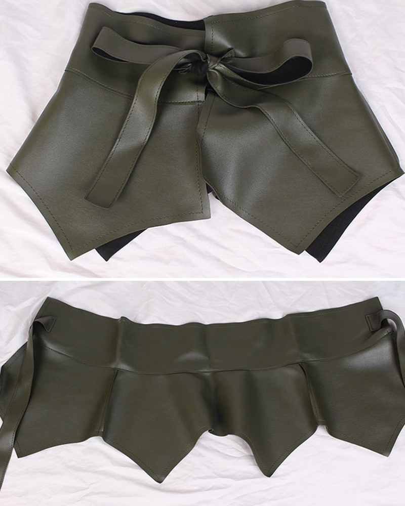 FAUX LEATHER SKIRT BELT