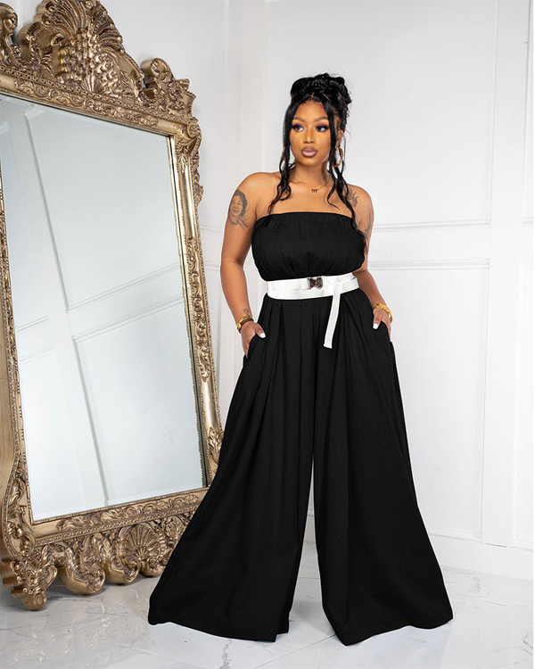 Tube Oversized Drop Crotch Jumpsuit