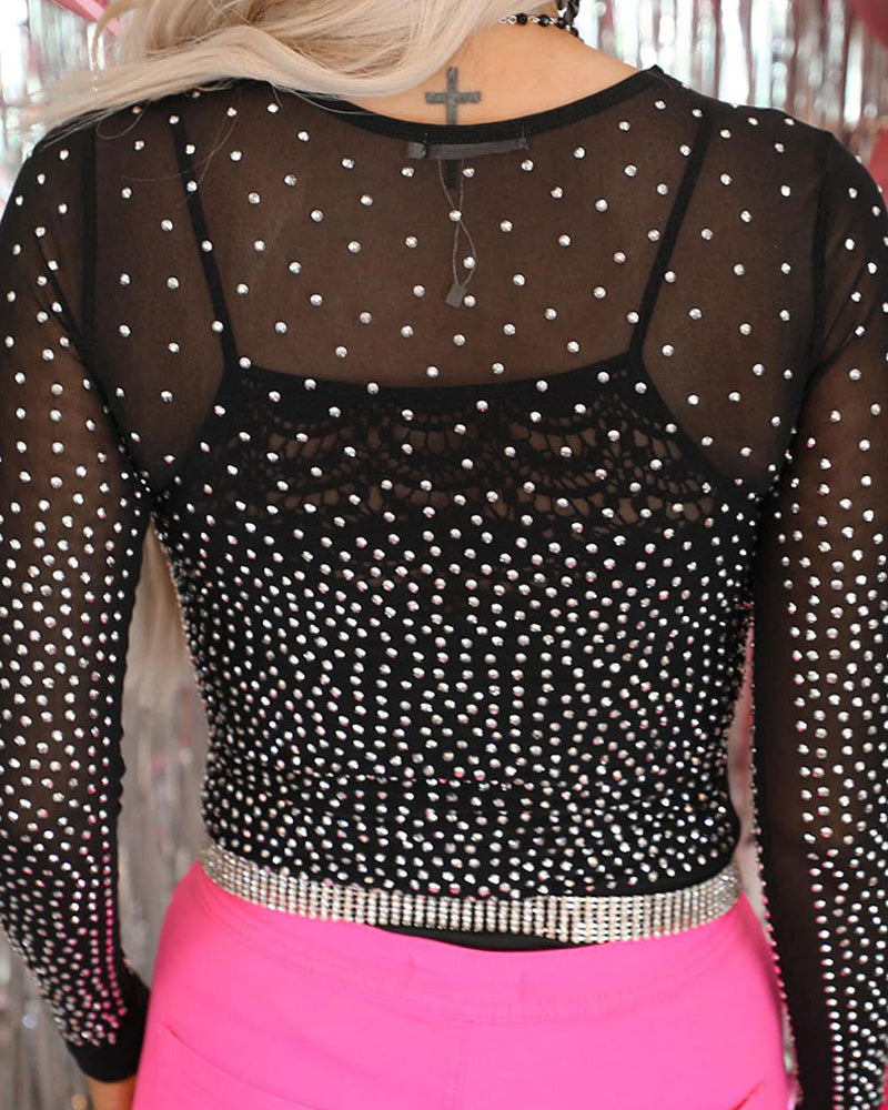 Rhinestones BODYSUIT