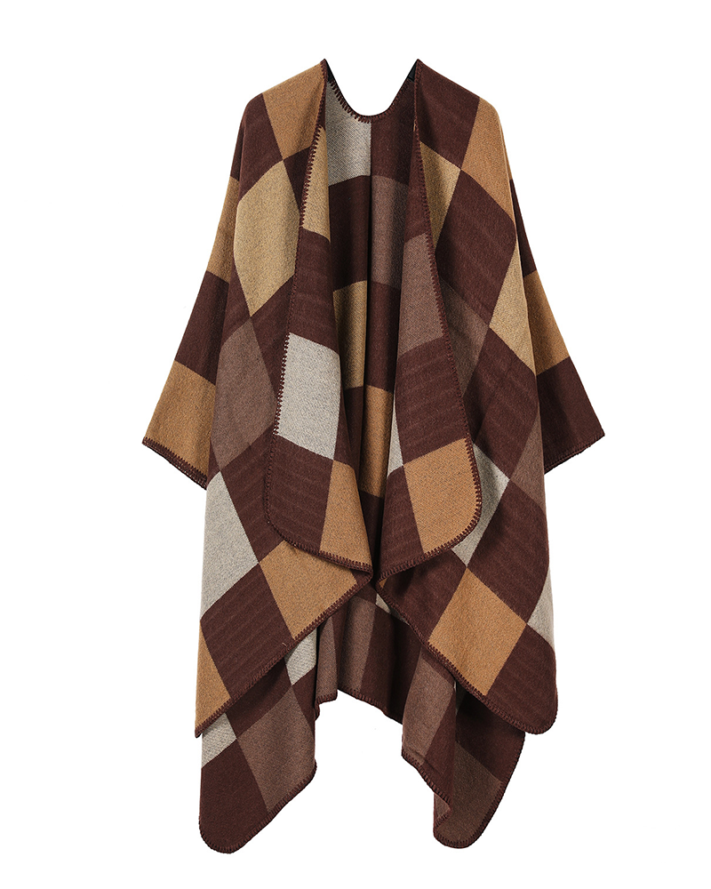 Color Weave Poncho