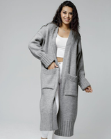 Textured Knit Long Cardigan