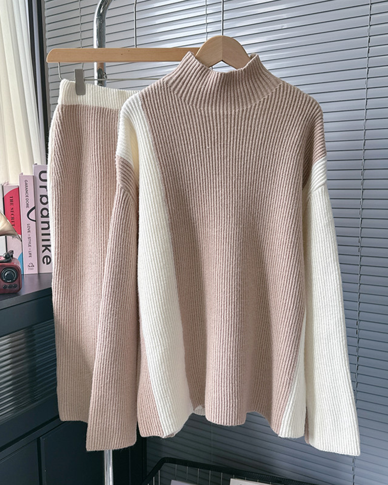 Glamourous Knit Skirt Set